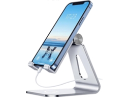 Suporte para Celular, Ajustável, de Mesa Todo em Alumínio AQUAFORGE