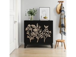 Conjunto Cama Carvalho/branco 140x200cm, 2 Mesas Led Usb-c, Banco 145x38cm Bege (s/ Colchão).-hm