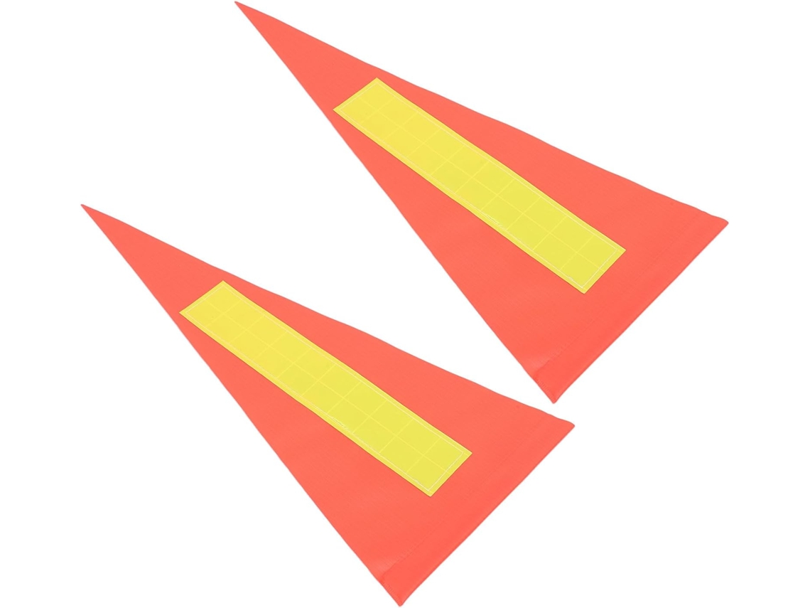Bandeira De Segurança Triangular Refletora Laranja De Alta Qualidade Para Bicicletas Em Pvc.