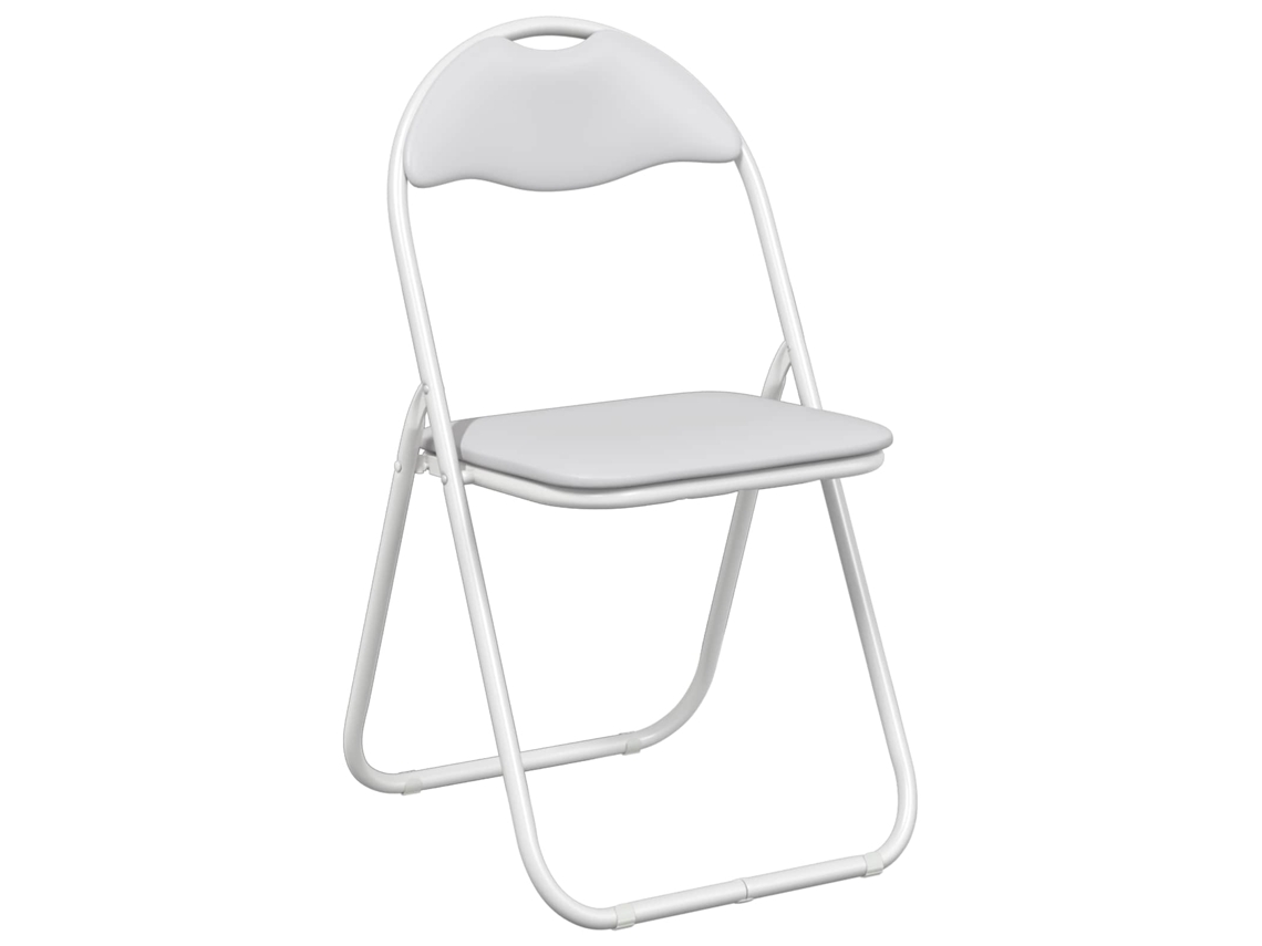 Conjunto 8 Cadeira De Jantar Dobrável Vidaxl Branco Aço (48 X 43,5 X 81 Cm)