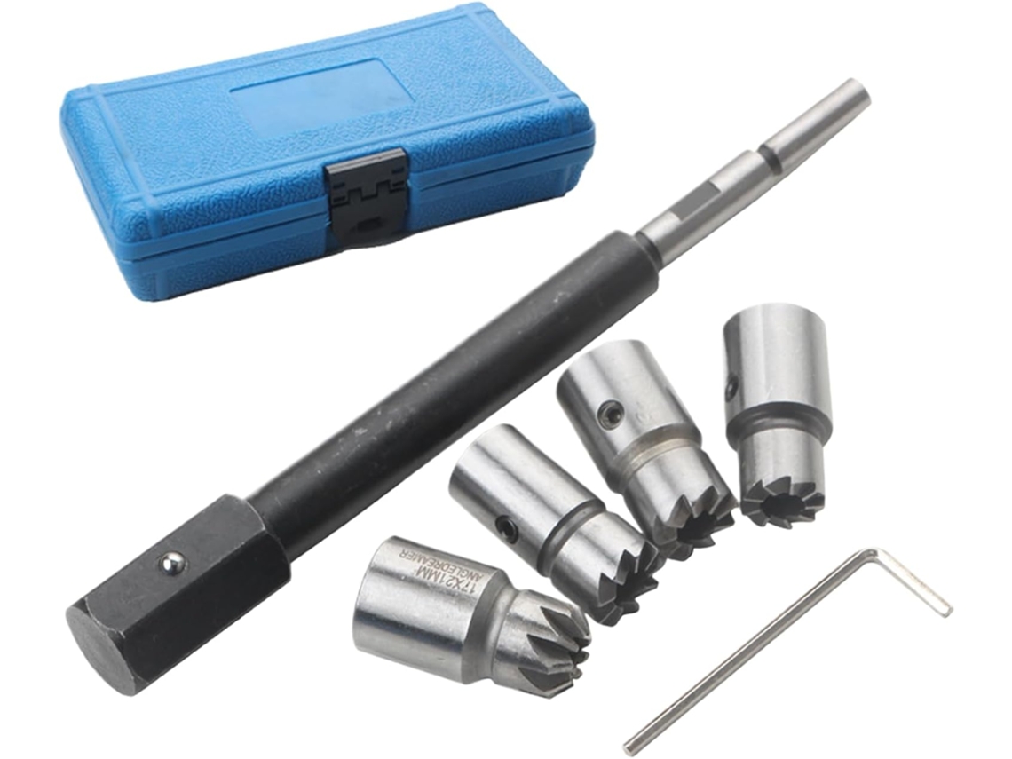 Conjunto multifuncional de precisão com 6 peças para limpeza de injetores.