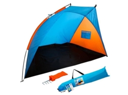 Paravento - Praia - Azul/laranja - Poliéster 170t - 200 X 125 X 120 Cm