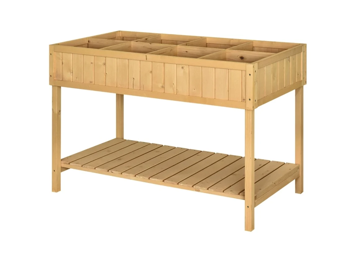 Mesa Plantio 8 Compartimentos Abeto 110x46x76cm VELTRIX