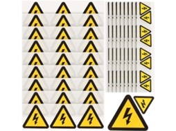 24 Peças Triangulares De Adesivos De Advertência Elétrica. Cuidado!