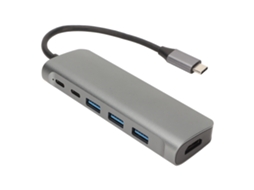 Hub Usb-c (3*usb3.0, Suporta Hd 4k) 8-em-1 Usb-c Para 3*usb3.0/hd 4k/u...