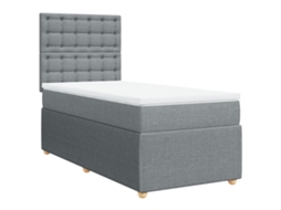 Box Spring Bed, Box Spring Beds Vidaxl Cinzeto Tecido (90 X 190 Cm)