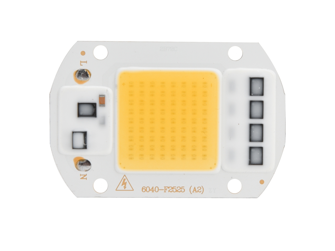 Fonte de luz COB de alta tensão 220V 2026 com alta eficiência luminosa e ampla área de iluminação, LEDs de luz quente.