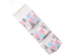 Organizador de Parede GOKOCO com 3 camadas respirável de linho para quarto, prático e elegante