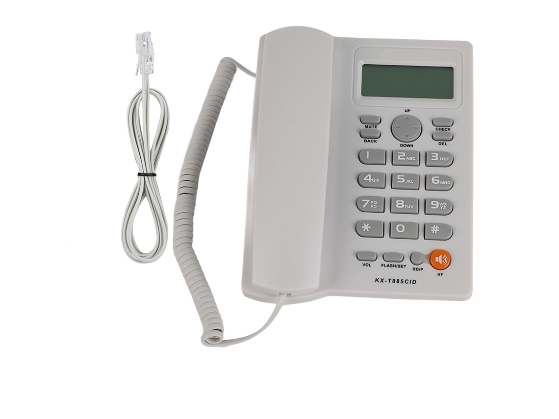 Telefone Fixo Com Identificação De Chamadas Para Casa Escritório Hotel Com Conversa Sem Mão Bege Branco