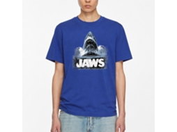 Rockinstone Jaws Movie Jawswater Solid Royal Adult T-shirt Size:l