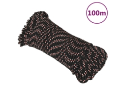 Vidaxl Corda De Barco 5 Mm 100 M Polipropileno Preto
