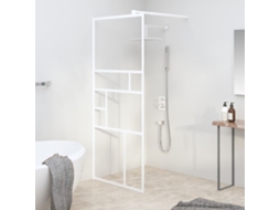Vidaxl Divisória De Chuveiro 80x195 Cm Vidro Esg Branco