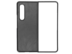 Mali capa de Couro com Padrão Empresarial Anti impacto para Samsung Galaxy Z Fold 3 Preta