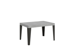 Mesa de Jantar Extensível 90X140/244 Cm Flame Cimento Quadro Antracite