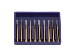 10 Peças Fg-1958 Brocas De Aço Tungstênio Para Corte De Coroa Dental De Alta Velocidade (ouro)