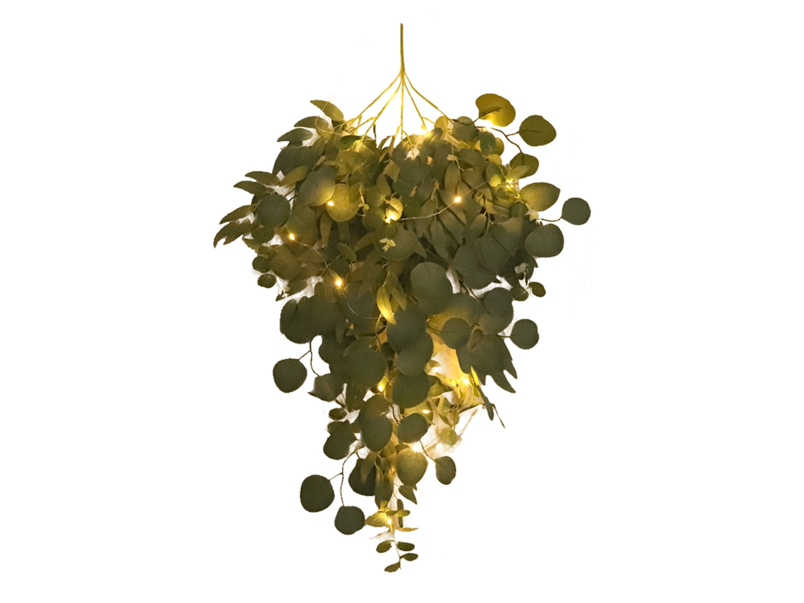 Decoração Suspensa Ambiente Com Plantas Artificiais Eucalipto Salgueiro