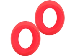 1 Par de Almofadas de Substituição para Fones de Ouvido, em Silicone Vermelho. SFUSHOS