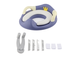 Cadeirinha de treinamento infantil com assento sólido em PU, base estável e antiderrapante, assento basco com alças, azul.
