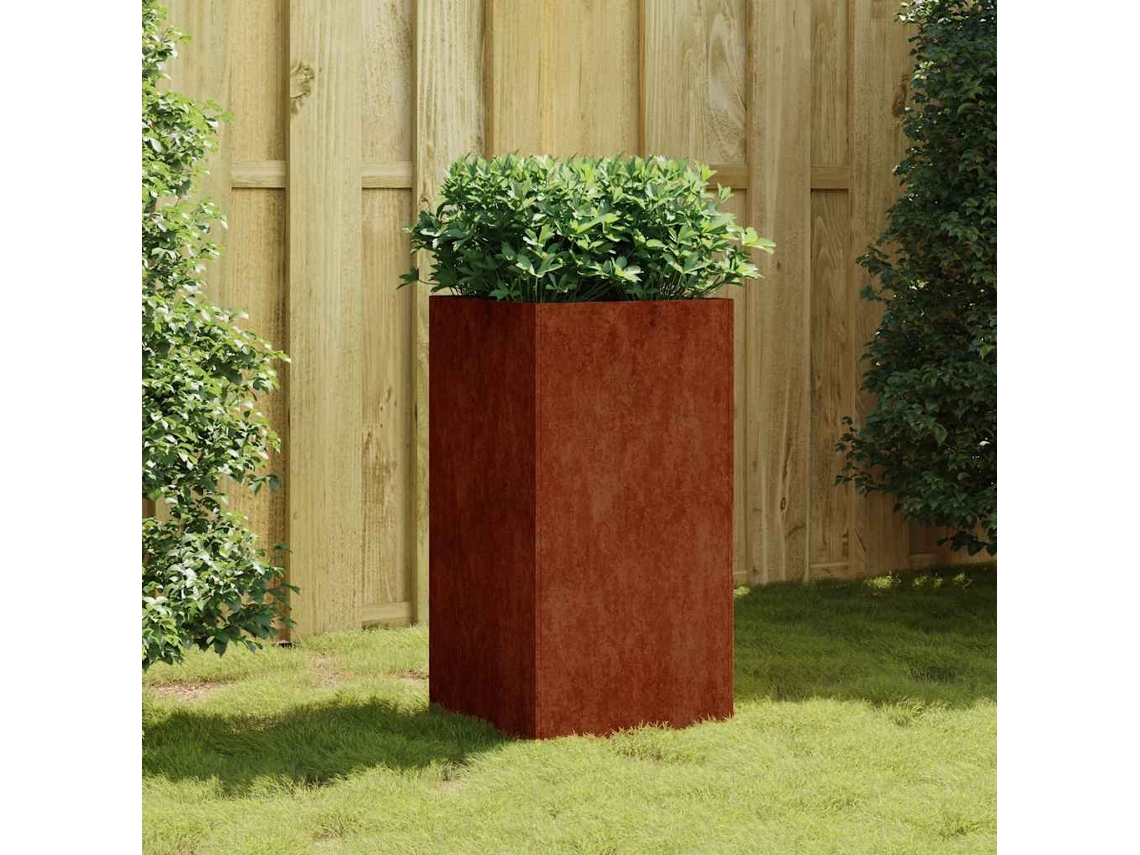 Vidaxl Vaso/floreira 40x40x80 Cm Aço Corten