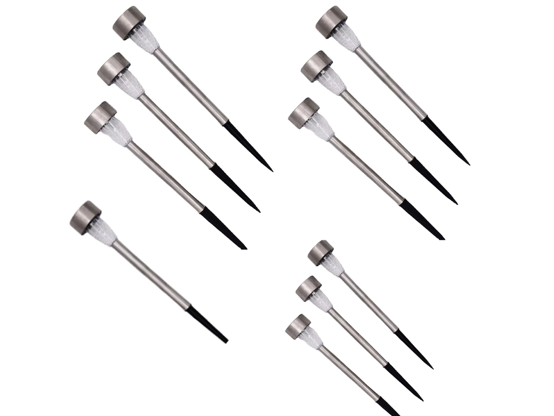 Conjunto de 10 Luzes Solares para Jardim, Camping e Exterior AQUAFORGE