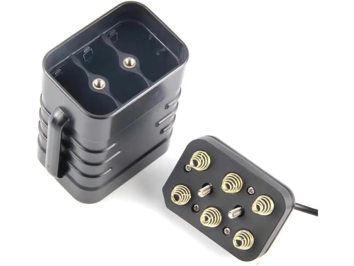 Caixa para Bateria de 12v , Luz Led, Suporte para Bateria com Cabo. SFUSHOS (6 Baterias 18650)