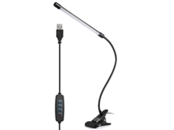 Lâmpada de Mesa Clip Led Usb com 3 Modos | S/MARCA