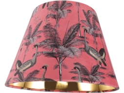 Abajur de Mesa em Flanela com Estampa de Pavão, Capa Leve, Compatível com Soquetes E27 e E14, Decorativo. SFUSHOS