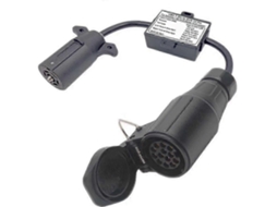 Adaptador De Luz Para Reboque De 7 Pinos Planos Para 13 Pinos Redondos (reboque Europeu) Aquaforge (veículo Americano)