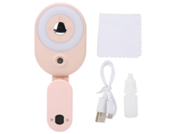 Mini umidificador com luz suave e dimerizável para videoconferências e transmissões ao vivo em celulares (rosa) LAXISCREED