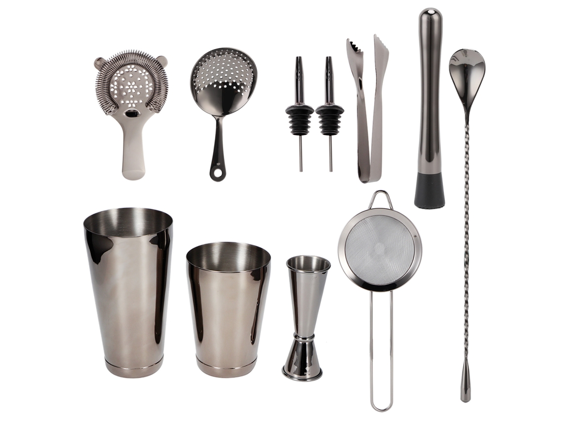 Conjunto de 11 Peças de Coqueteleira com Peneira | S/MARCA