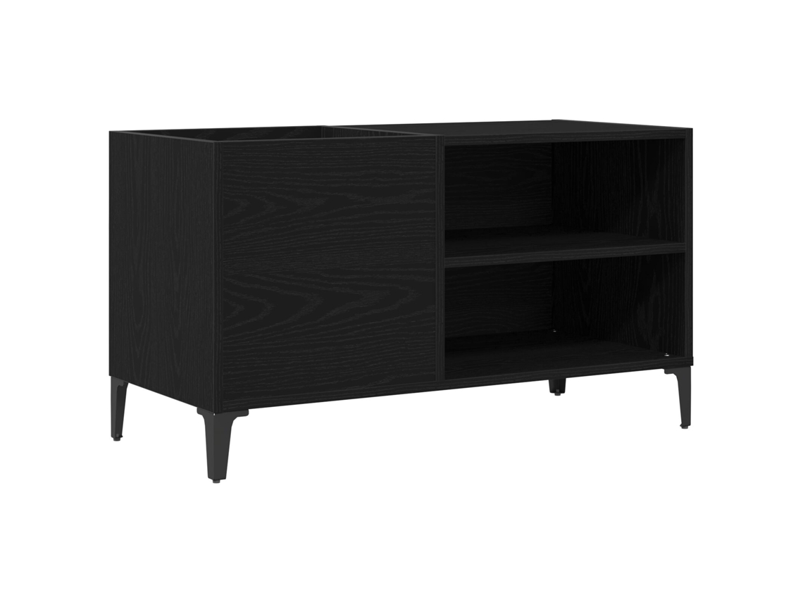 Conjunto 1 Armário Para Discos De Vinil Vidaxl Preto Derivados De Madeira (84,5 X 38 X 48 Cm)