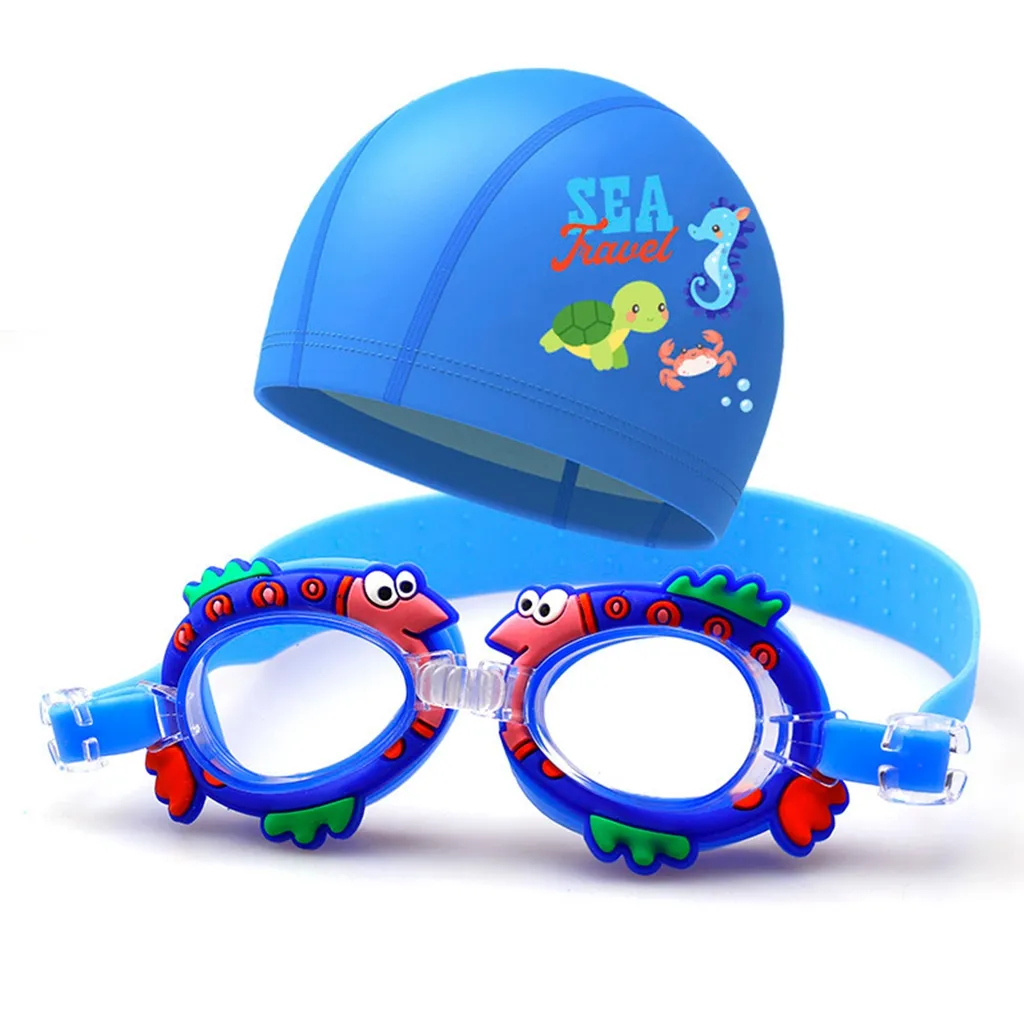 Conjunto de 2 óculos de natação infantis, com proteção UV, antiembaçante, tema de unicórnio