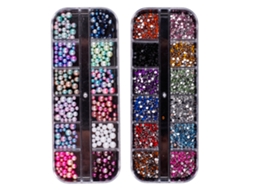 Broca De Fundo Plano Com Strass Para Aprimoramento De Unhas -St-01 ZMDECQNA 2 Un