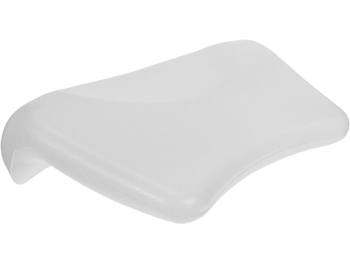 Almofada Em Pu De Banheiro Branca Macia Com Ventosas, Acessório Confortável Para O Banheiro.