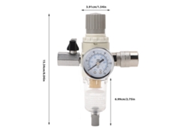 Laxiscreed Filtro De Ar Com Regulador De Pressão E Manómetro De 150psi Para Profilaxia E Uso Industrial
