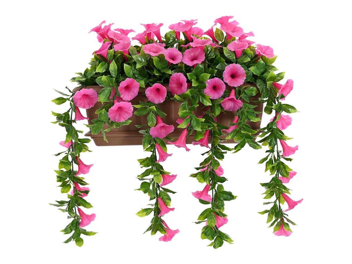 Maison Exclusive - Flores Artificiais Vermelho Roxo 55 X 20 X 55 Cm Pe E Aço