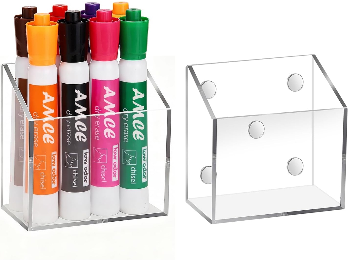 Porta Canetas Magnético Organização Da Sala De Aula, Suporte De Acrílico Quadro Branco, Acessórios