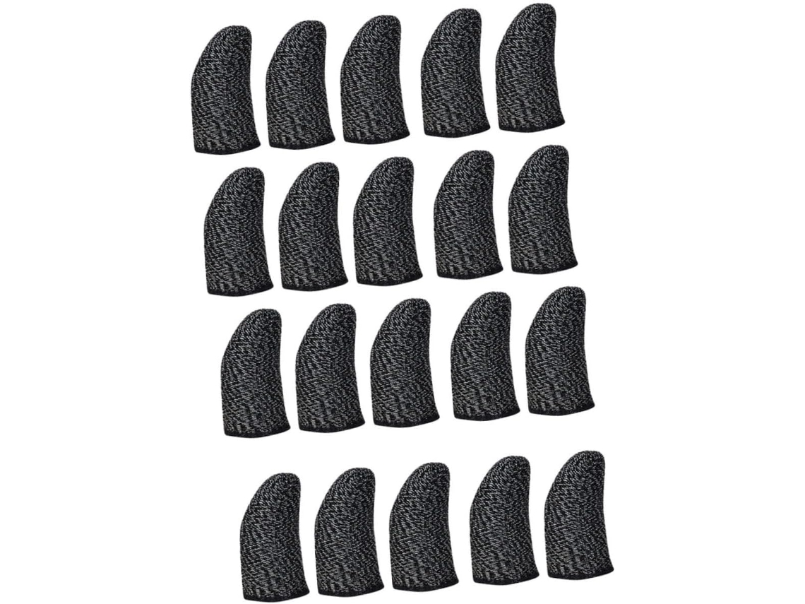 Conjunto De 20 Peças Dedeiras Nylon E Fibra Cobre Resistentes Ao Suor Para Jogos Mobile, Respiráveis E Antiderrapantes