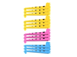 Conjunto De 12 Réguas Plástico Com Estampa Girafa, Práticas E Fáceis