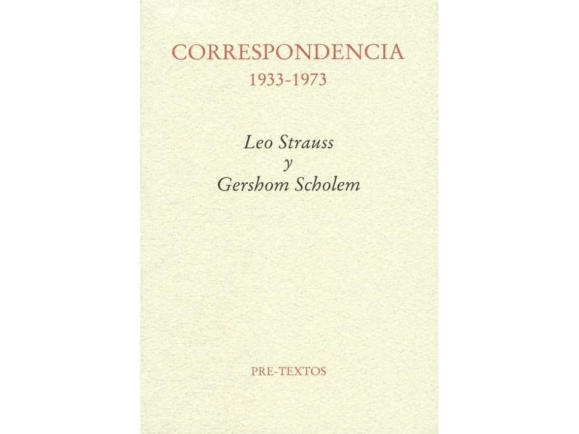 Livro Correspondencia 1933-1973. Leo Strauss Y Gershom Scholem de Gershom Scholem,Leo Strauss (Espanhol)