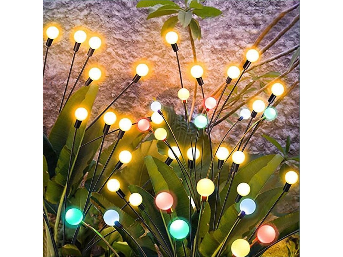 2026-luzes Solares Exteriores 4 Peças 10 Led Luz Rgb Impermeável Ip65 Para Jardim Balcão Decoração
