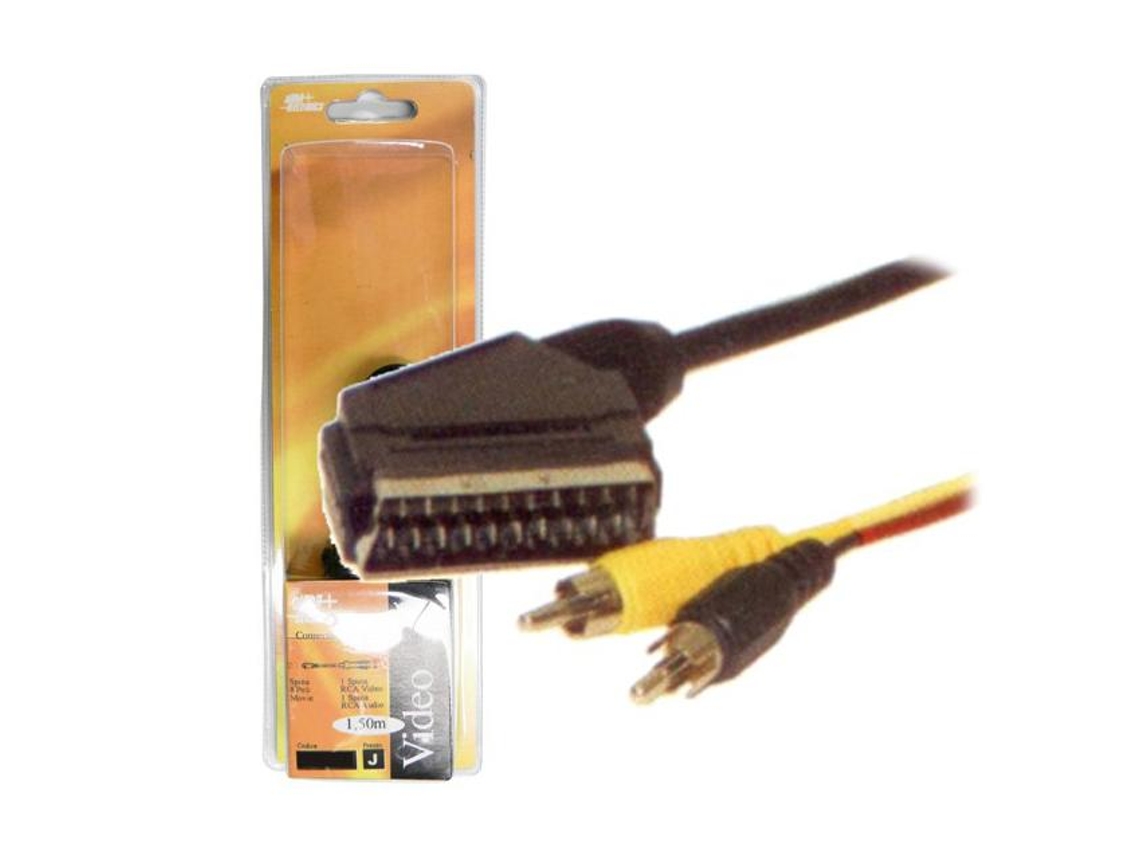 Cabo Scart Macho Vídeo / Rca Macho 1.5M Blister