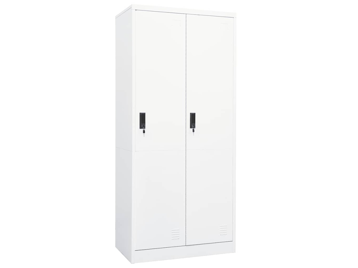 Vidaxl Roupeiro 80x50x180 Cm Aço Branco