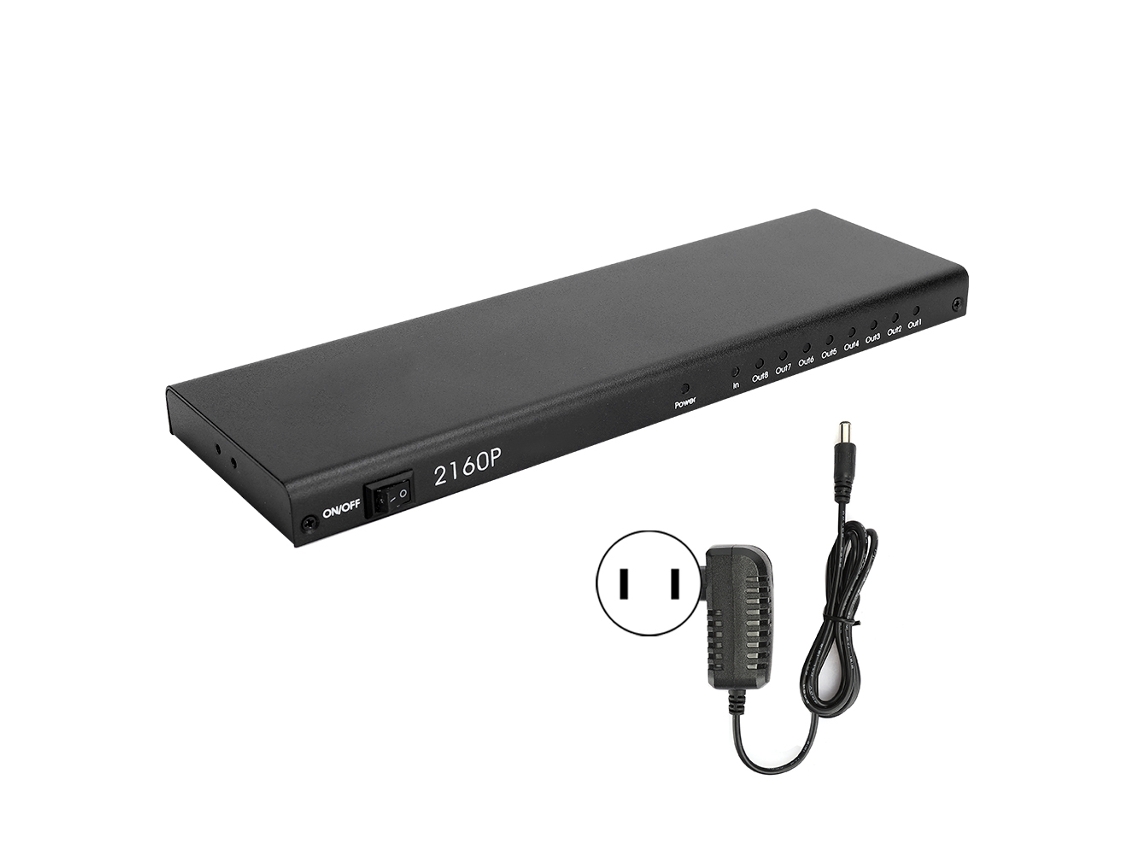 Mali divisor Hdmi 1x8 Switcher Adaptador 4k para Tv Box Dvd Laptop Hdtv com Transmissão Sem Perda