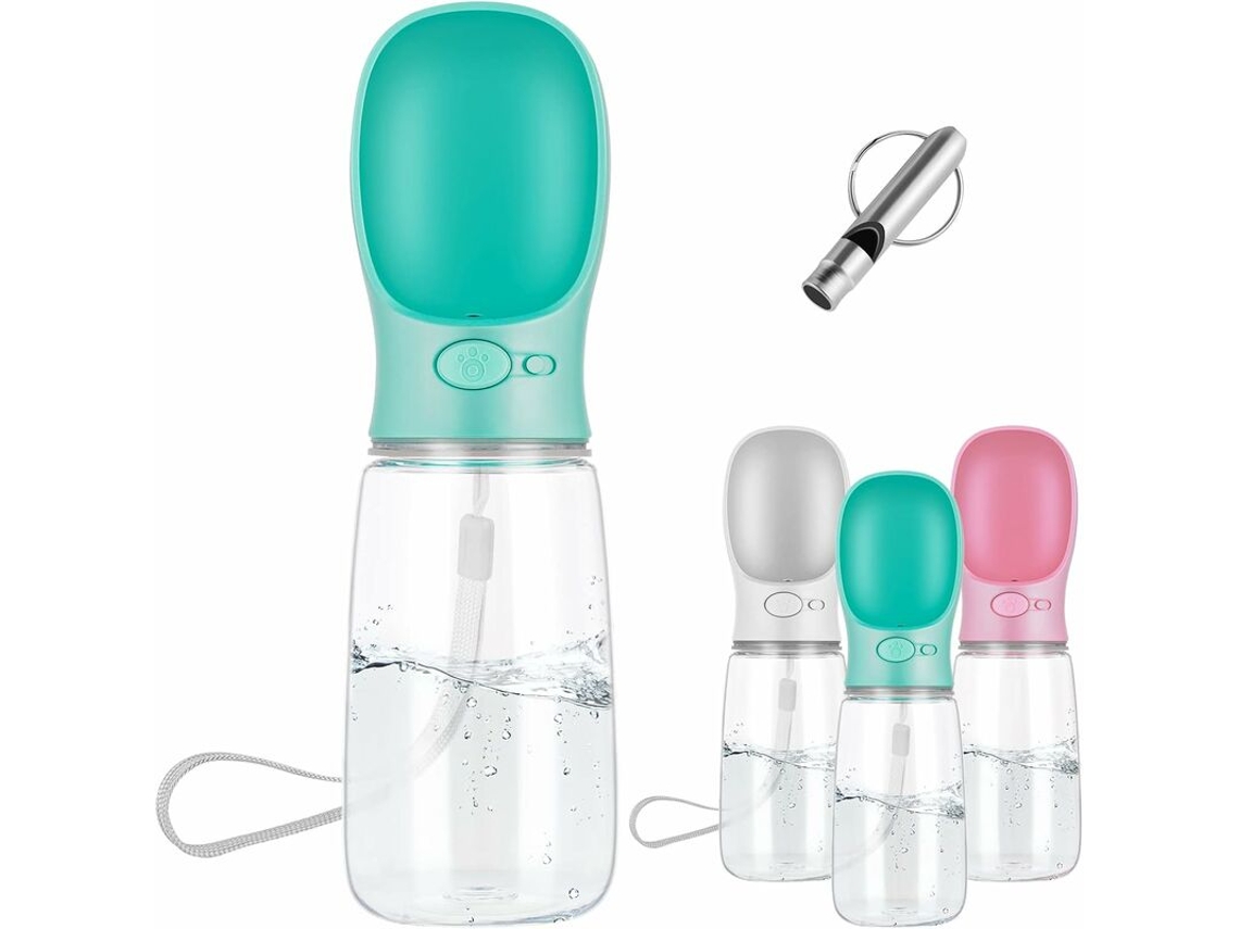 Garrafa Portátil Com Dispensador De Água, Capacidade 550 Ml, Acabamento Azul, Para Passeios E Hidratação Diária