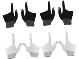 Conjunto Com 4 Pares De Protetores Bilhar Grafeno Para Dois Dedos, Compatíveis Com Telas Sensíveis Ao Toque De