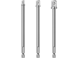 Haste Adaptadora De 150mm Comprimento Com Encaixe Hexagonal Para Soquete Quadrado, Com Design Antiderrapante, Tamanhos 1 4