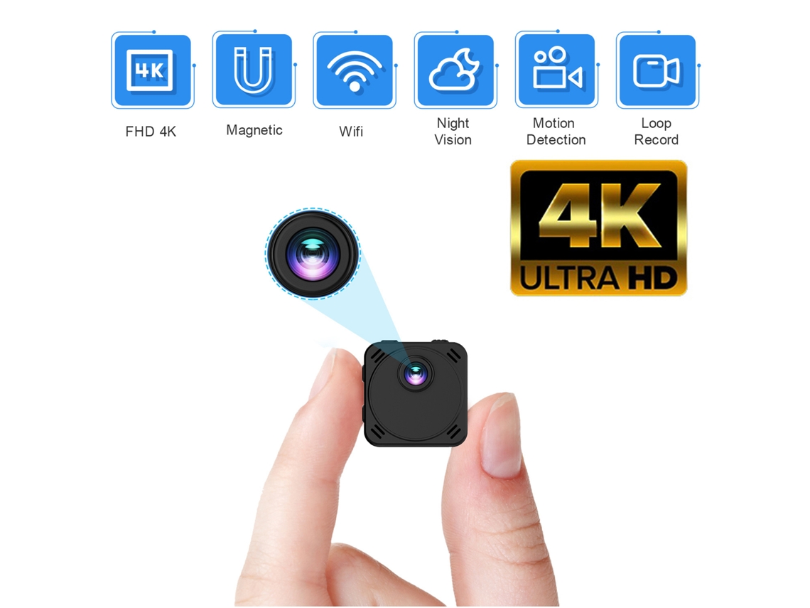 Mini Câmara 4K Wifi Smart Wireless
