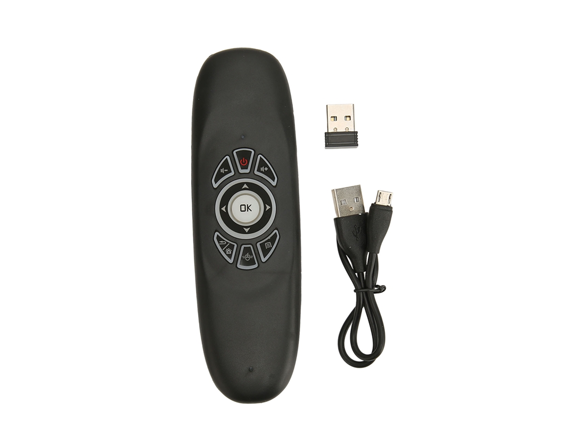 Aetheria controle Remoto Aéreo 2.4g Sem Fio com Mouse Sensor Inercial e Teclado Qwerty Full Colorido Backlit Plug And Play