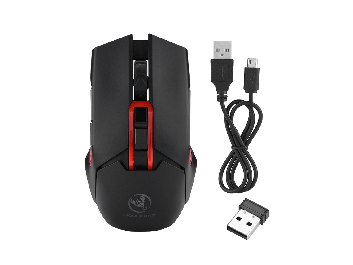 Rato Gaming Sem Fio LAXISCREED (2.4g, Clique Silencioso)